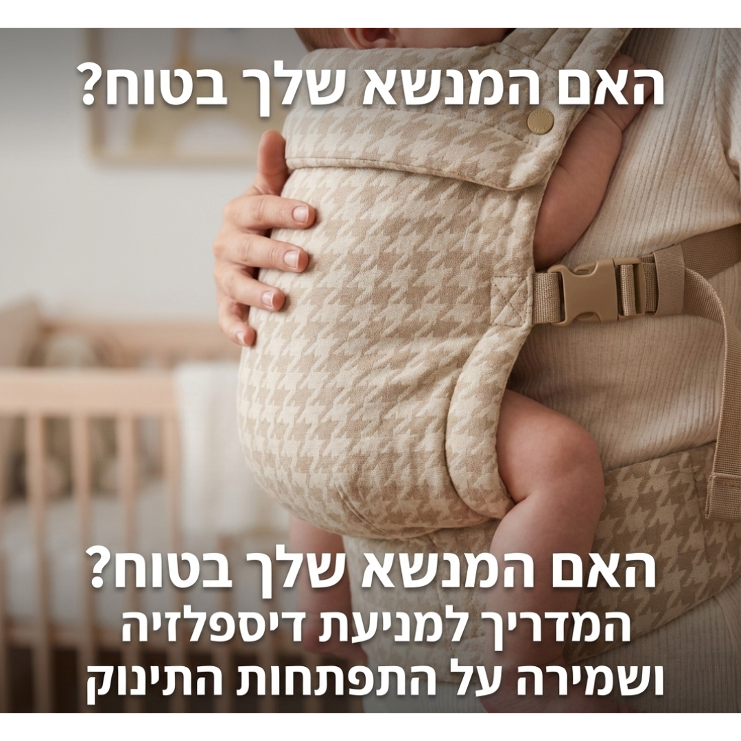 האם המנשא שלך בטוח? המדריך למניעת דיספלזיה ושמירה על התפתחות התינוק